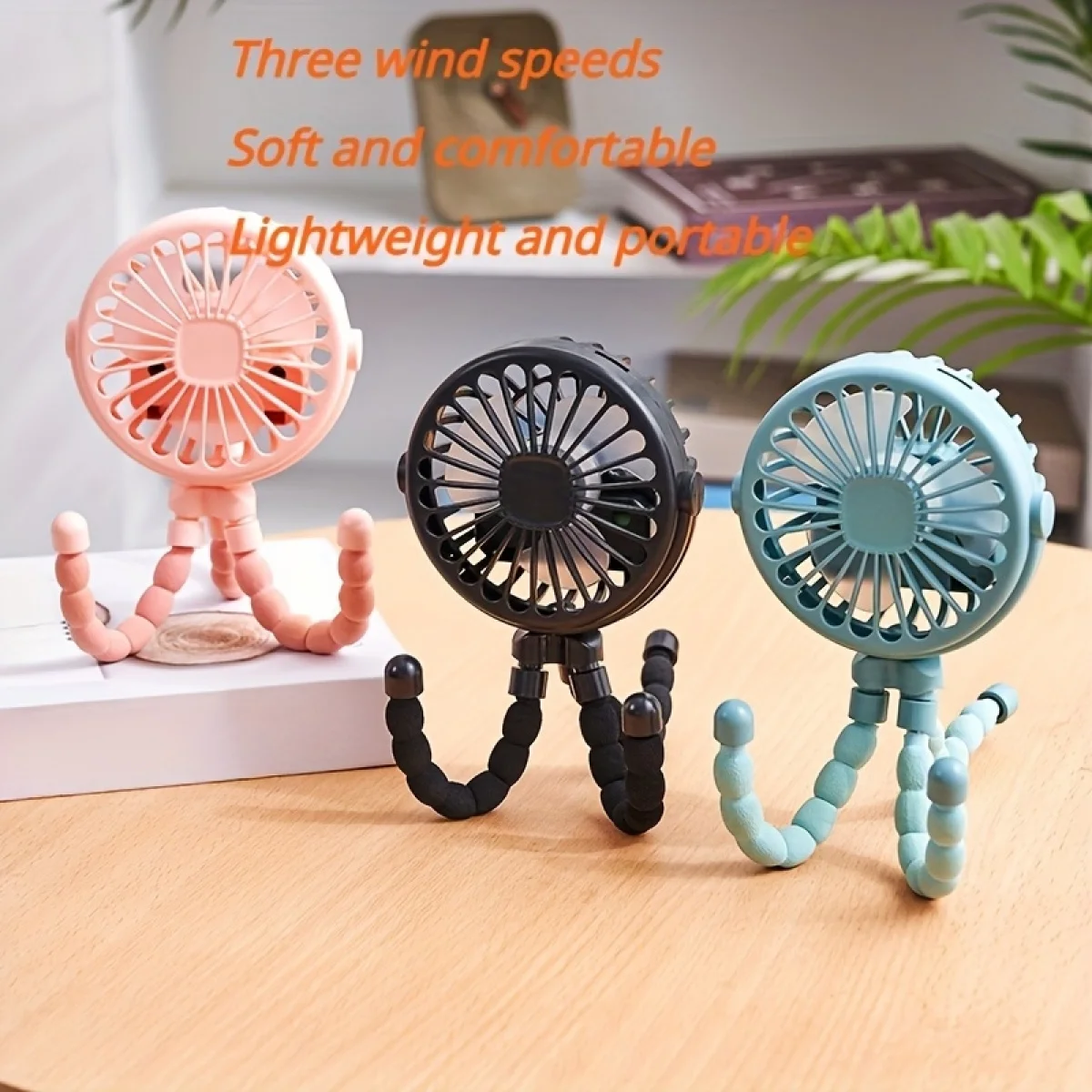 

Trolley Fan Small Battery-Powered Fan Rechargeable Mini Personal Fan Trolley Accessories Camping Gear and Equipment