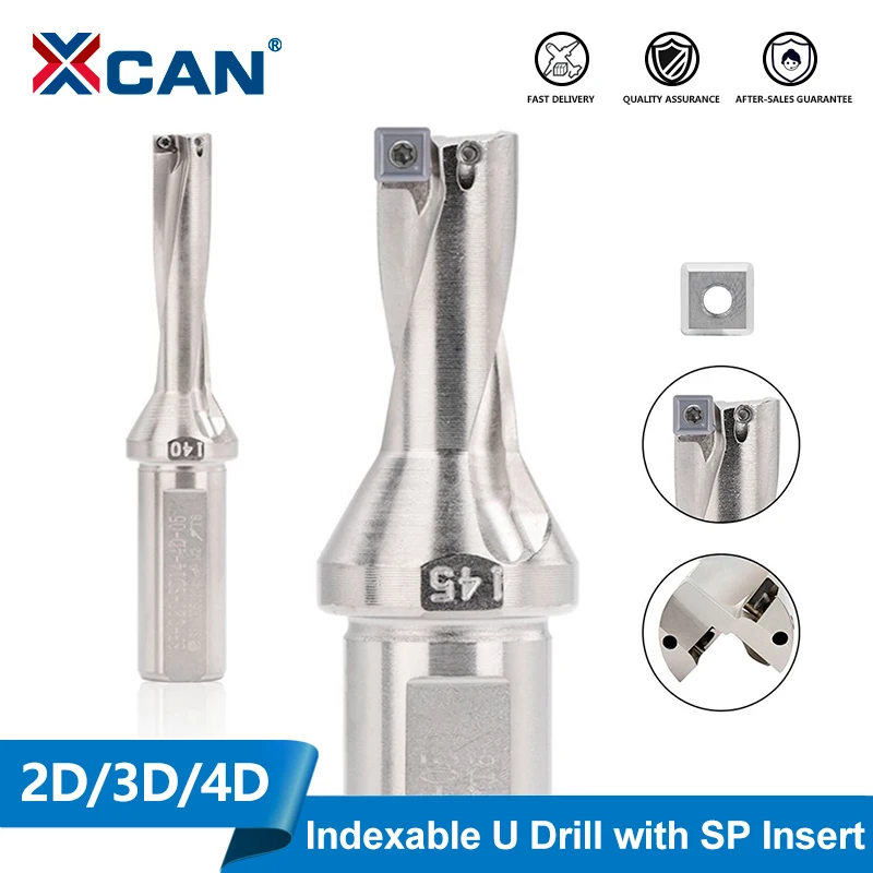 

XCAN SP Series U Drill Bits 2D 3D 4D Indexable U Drill Bits with SPMG SPGT Carbide Insert SP Insert for CNC Lathe Cutting Tool