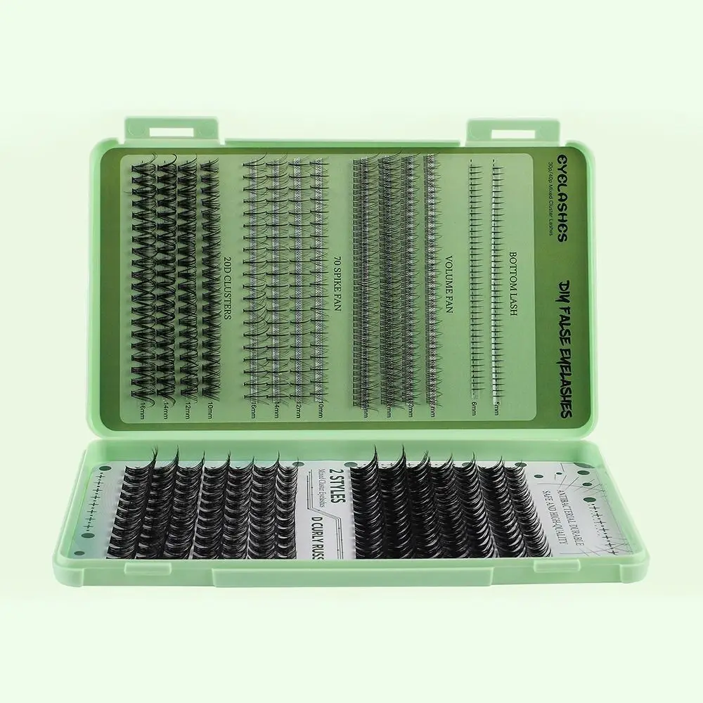 551Pcs Lash Clusters Kit 5-16mm Mixed Self Application at Home Individual Lashes Kit Eyelash Clusters