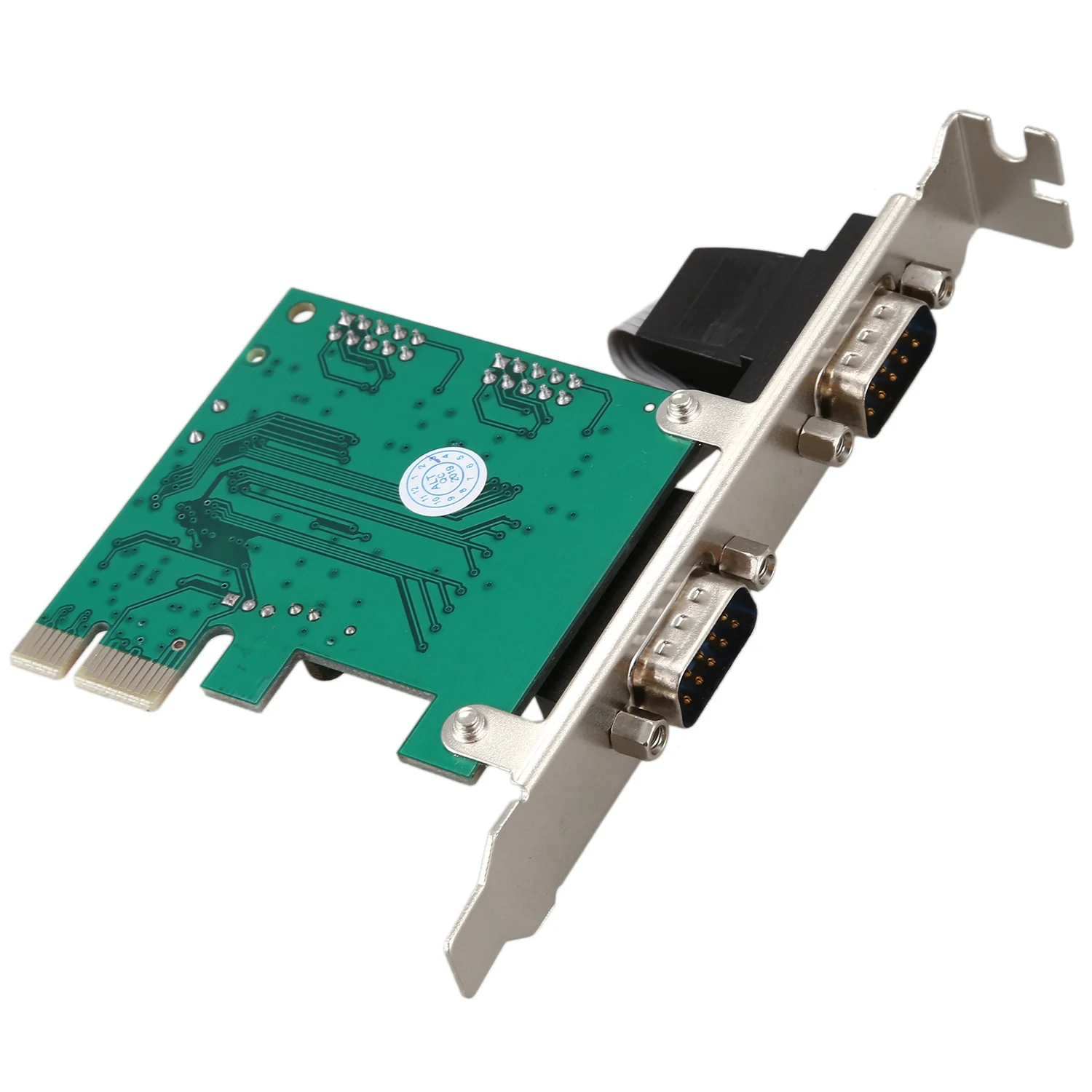PCI-E PCI Express Dual Serial DB9 RS232 2 Ports Controller Adapter Card Green