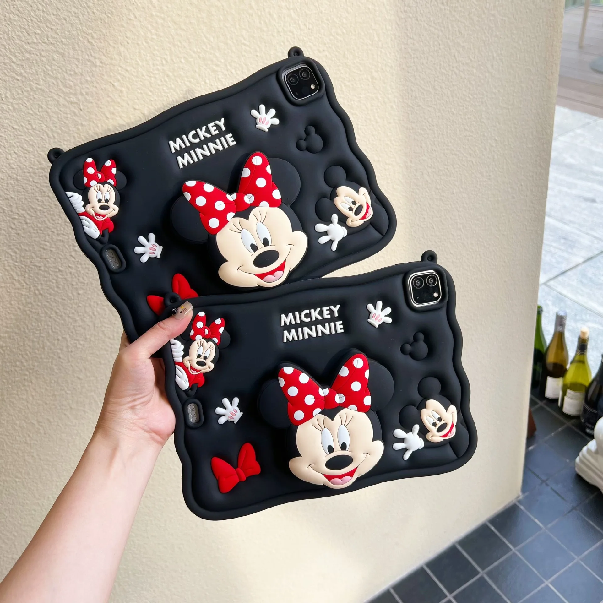 

Minnie IPad Case for Ipad Pro 11inch Case Soft Silicon Case for IPad 10th Generation Air4 5 10.9inch Portable Tablet Cover Mini6
