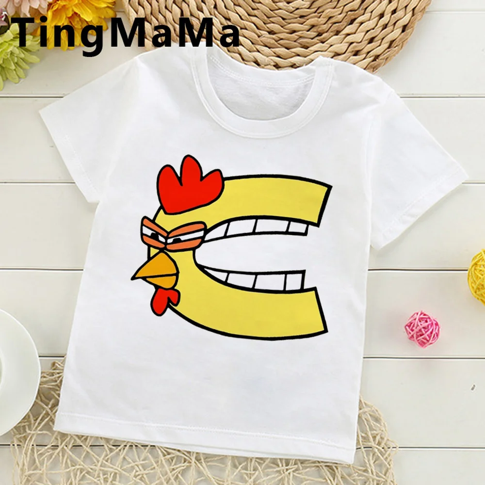 Coloring Alphabet Lore Kids t shirt women summer funny graphic Tee girl graphic clothes