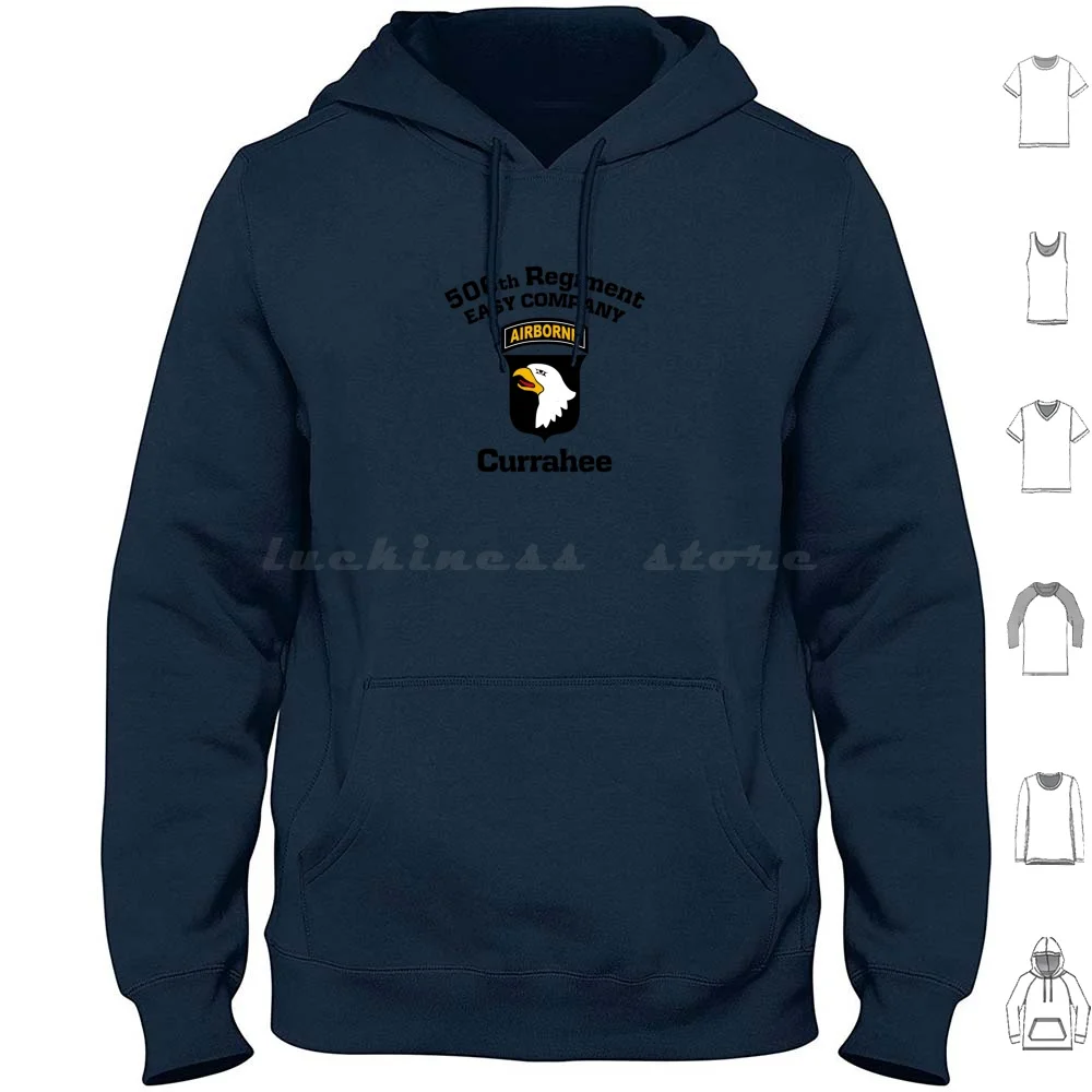 Easy Company-Sudadera con capucha de algodón de manga larga, Paratroops militares aerotransportados de la Segunda Guerra Mundial, paracaídas, infantería, hermanos en brazos, veterano, Homenaje de EE. UU.