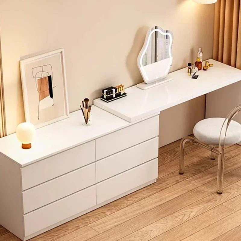 Men Baby Mirror Dresser Table Beige Waterprrof White Storage Dressing Table Wood Women Coiffeuse De Chambre Bedroom Furniture