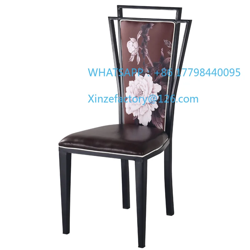 Krzesło hotelowe w stylu chińskim, krzesło do jadalni, krzesło tematyczne do sali bankietowej, krzesło do restauracji hot pot, krzesło restauracyjne z motywem lotosu