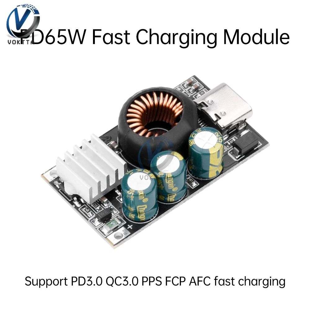 PD3.0 QC3.0 Fast Charging Module USB Type-C Cell Phone Charger Board DC Step Up Module DIY Car Fast Charging Modification Module