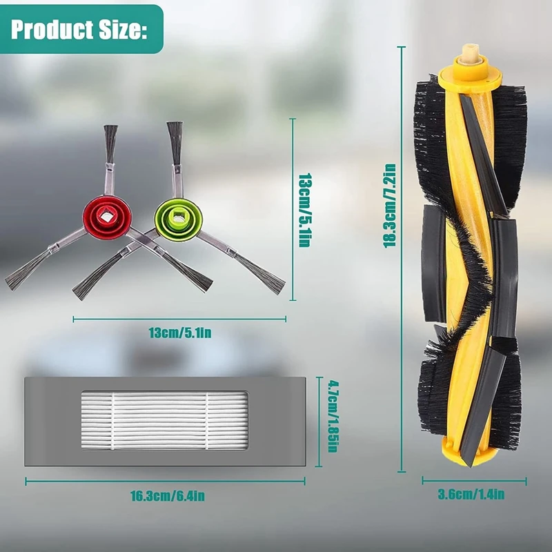 قطع غيار مكنسة كهربائية روبوت ، ملحقات لـ ecovacdeebot T9 ، T9 + ، T8 + ، T8 + ، T8 + ، tmax ، N8 ، 1500 ، N7