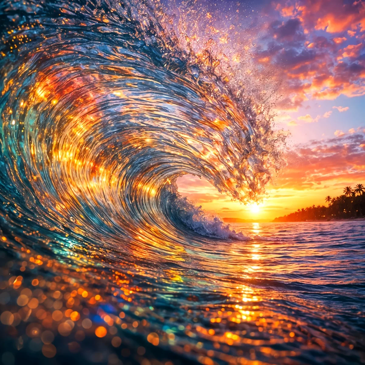 

Dreamy Golden Waves Jigsaw Puzzles for Challenging Family Activity Games Party Birthday Gift High Quality Perfect Gift for Adult