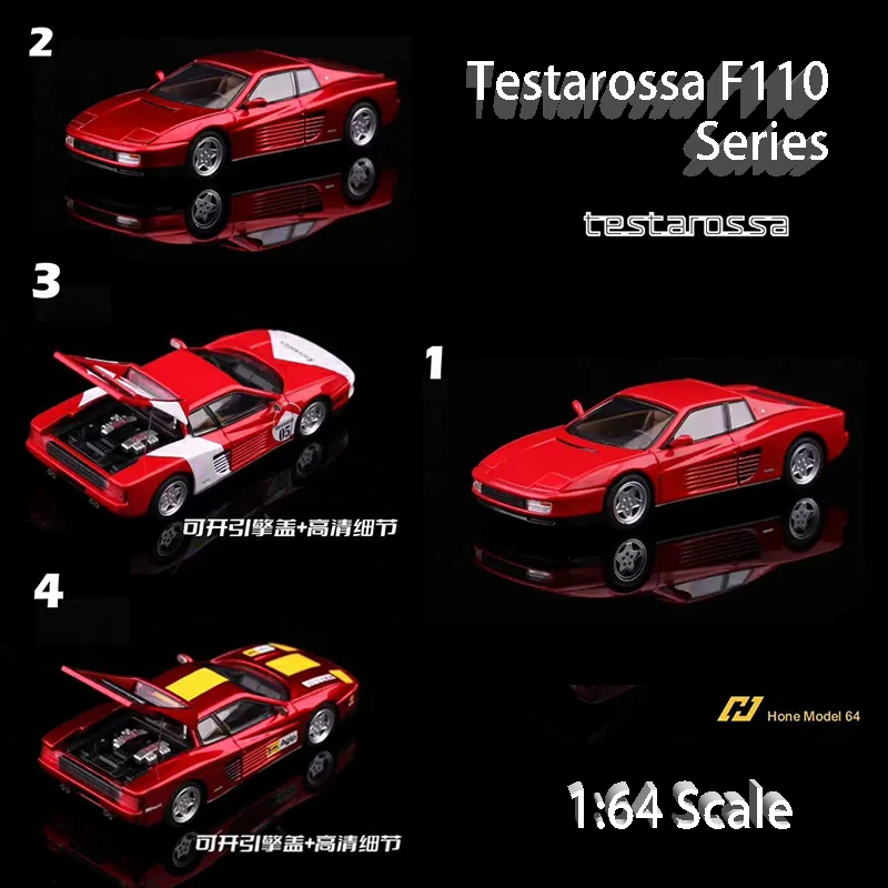 

Модель Hone HM, литой под давлением сплав, масштаб 1:64, серия Testarossa F10, имитация модели автомобиля, классический сувенир для взрослых, подарок для хобби и игрушки