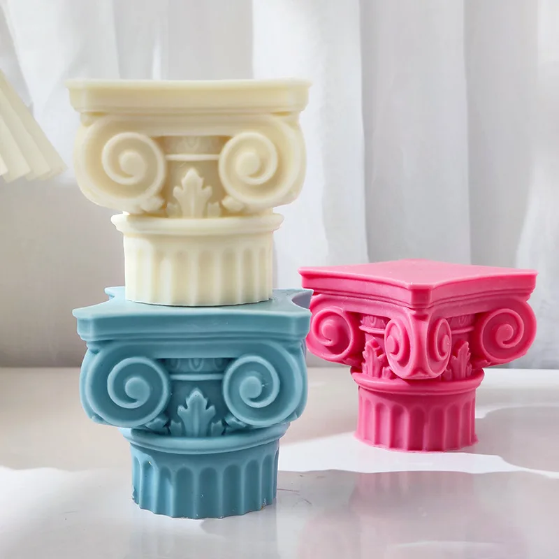 

SZ814 Roman Pillars Column Aromatherapy Candle Silicone Mold DIY European Cake Edge Decoration Mould