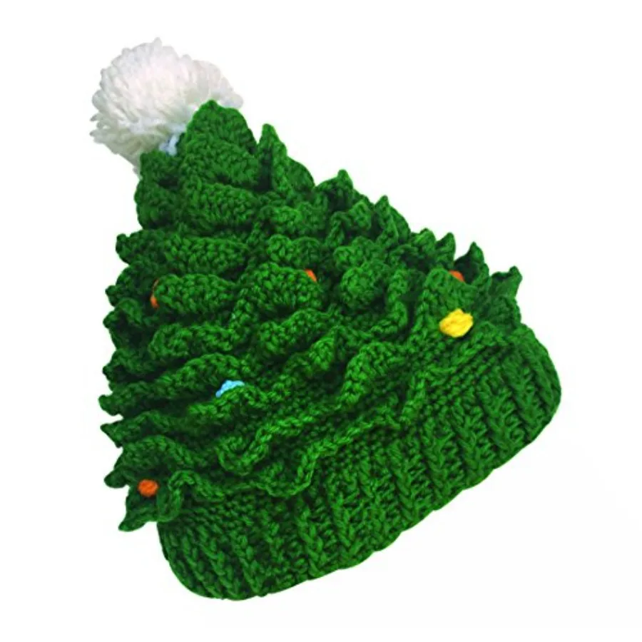 

Kafeimali Unisex Christmas Winter Knitted Crochet Beanie Santa Hat Bearded Caps