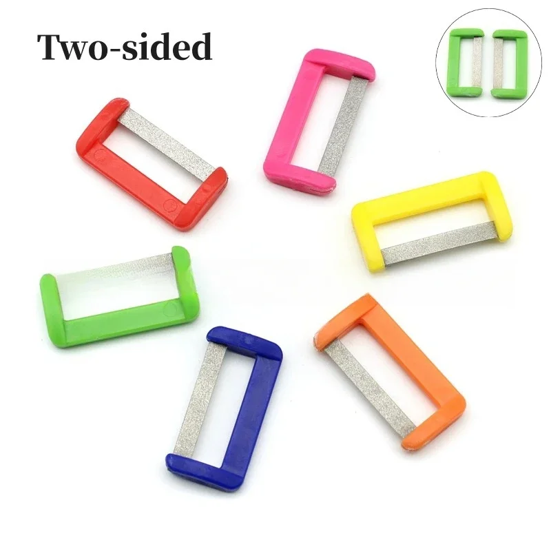 

4pcs Dental IPR Orthodontic Strips Enamel Interproximal Reduction Strips Double Sided Saw Polished Enamel Single Sided Saw