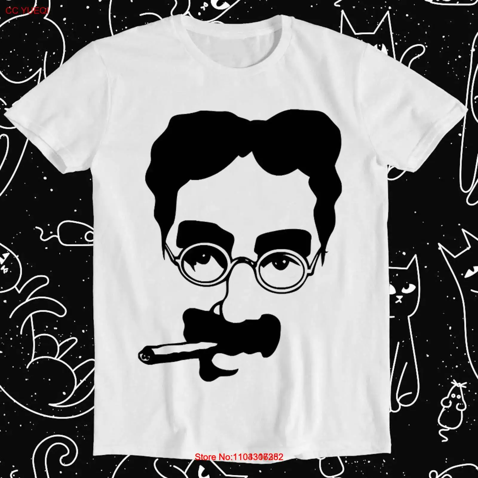 Groucho Marx Autograph Brothers Chico Harpo Duck Soup Retro Funny Meme Gift Tee