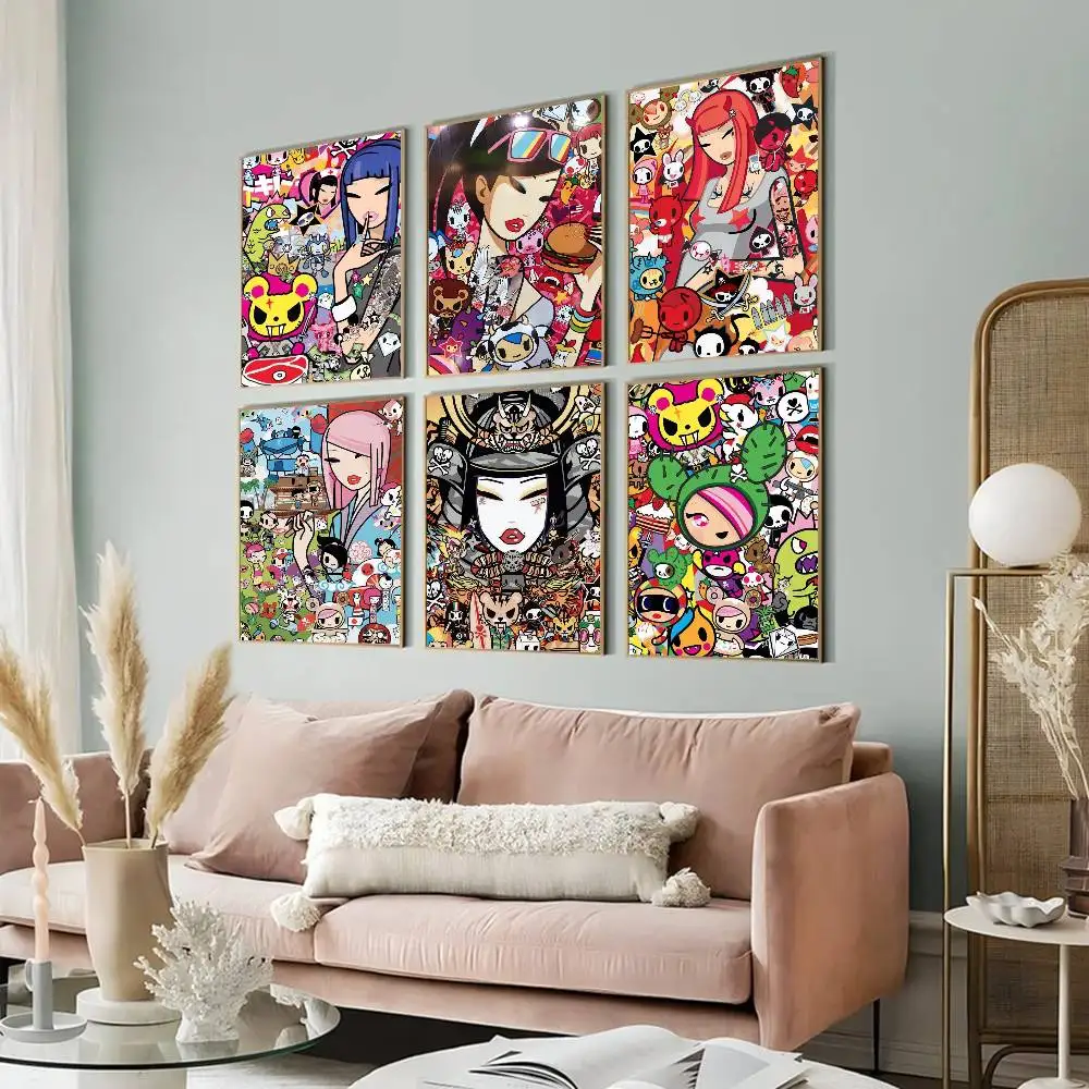 Japan Tokidoki Anime klassische Vintage-Poster, wasserfester Papieraufkleber, Kaffeehaus, Bar, Heimdekoration