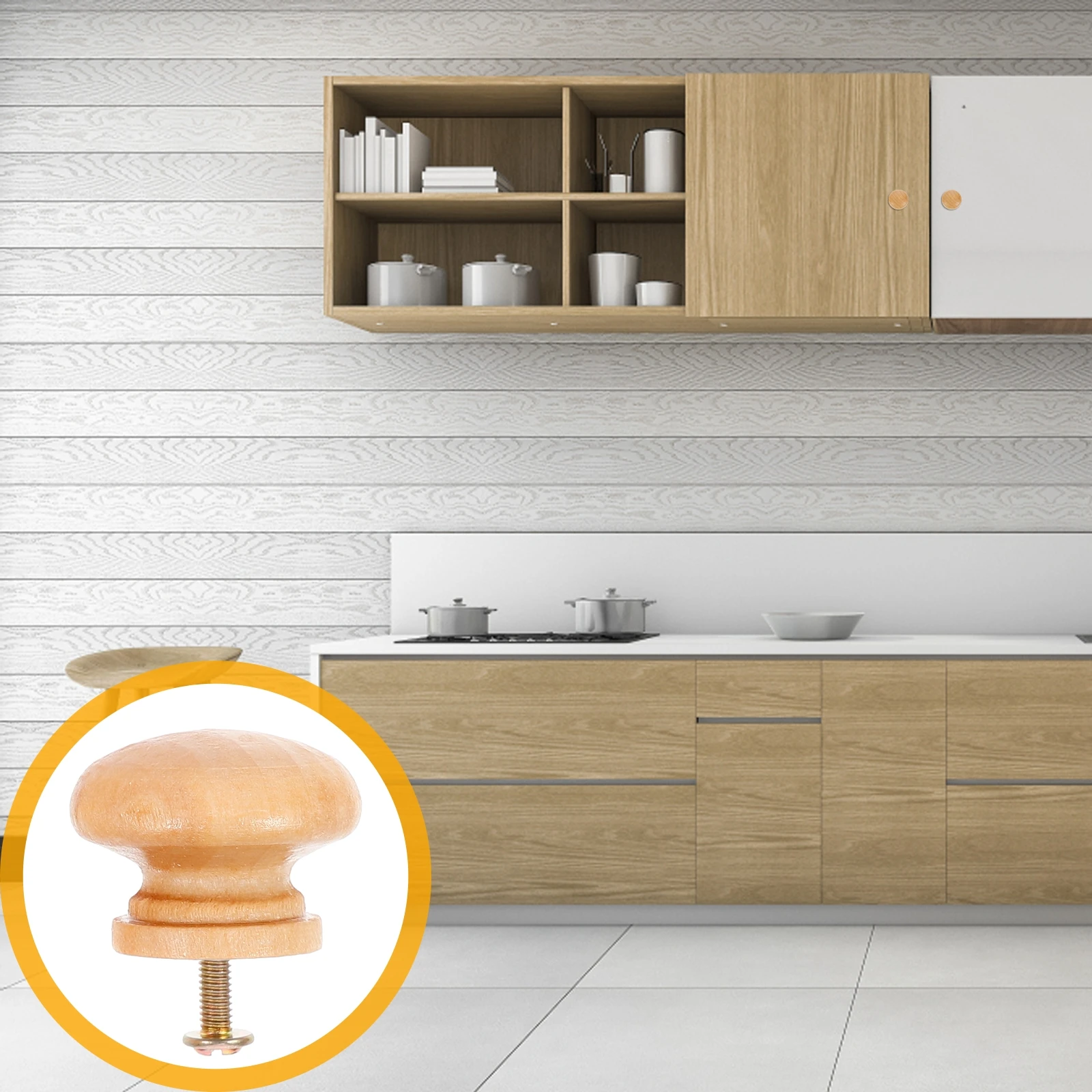 

24Pcs Wooden Drawer Pulls Decorative Hardware Handles for Cabinets Cupboards Wardrobes Home Furniture Wood Drawer Knobs