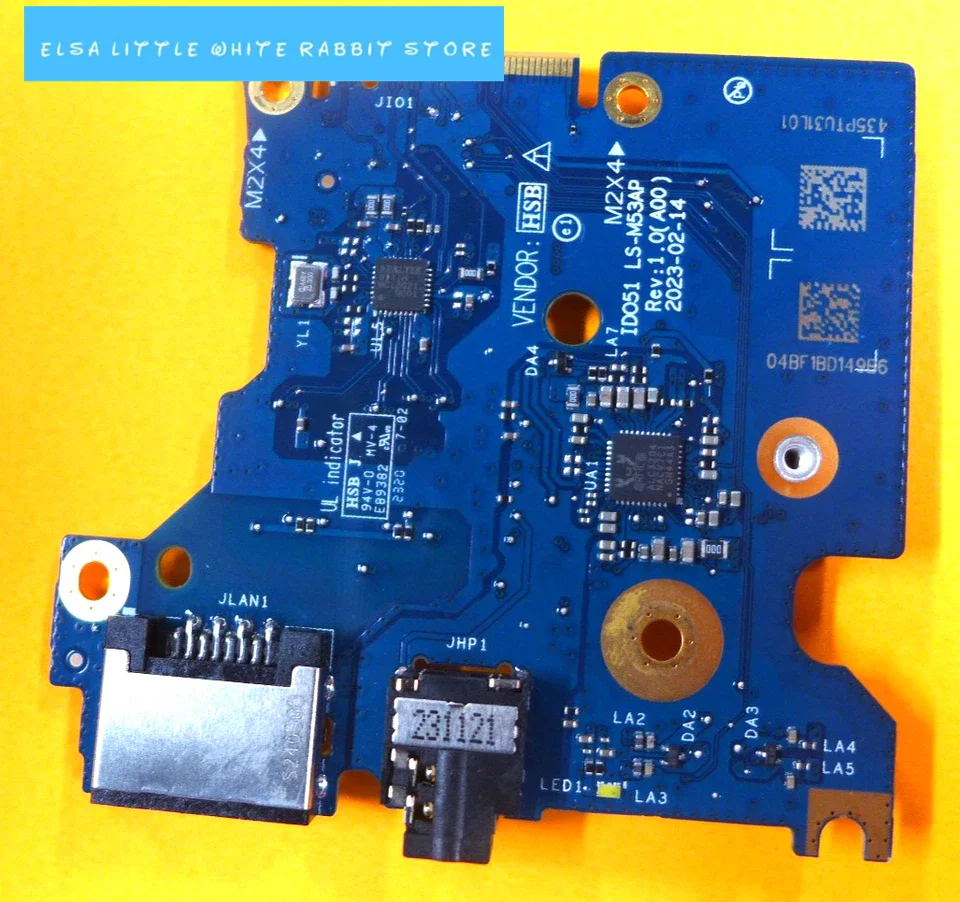 FOR Dell G15 5535 Left Side WLAN RJ45 Audio USB IO Board LS-M53AP 05FC2K