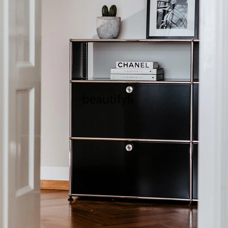 Mid-Ancient Module Cabinet Combination Sideboard Cabinet Modern Minimalist Living Room Storage Hallway Locker