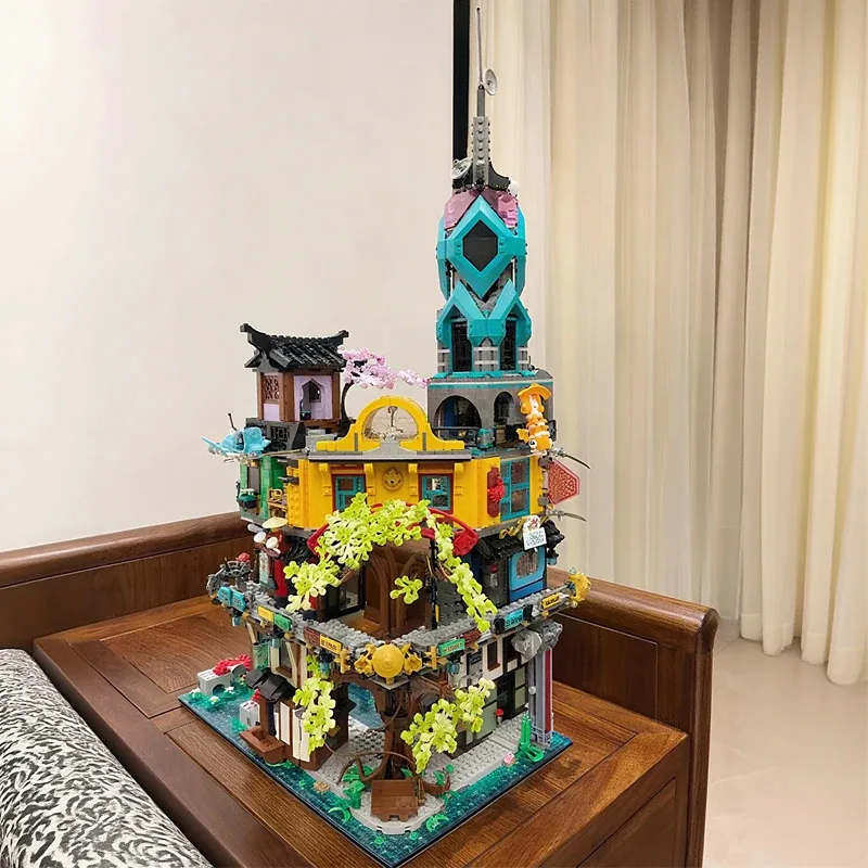 5685 stuks stedelijk tuin bouwsteenmodel - hoge moeilijkheidsgraad volwassen puzzel speelgoed bouwstenen cadeau - verjaardag speelgoed cadeau