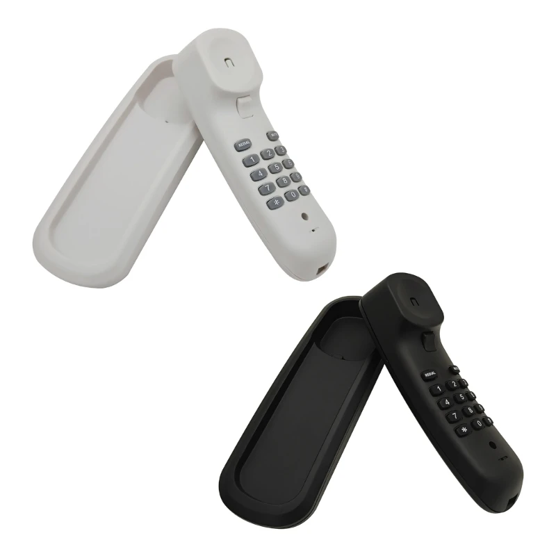 Corded Landline Phone Big Button Wall Mount Landline Phones Fixed Telephone