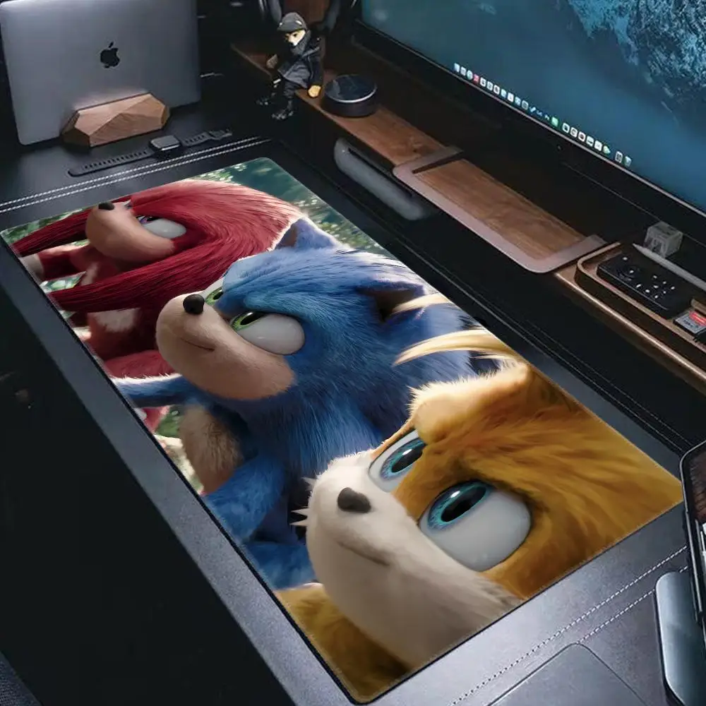 Game The H-Hedgehog S-Sonic Big Mouse Pad Non-Slip Rubber Computer Mat Gamer Balance Decoracion Desk Mat Laptop Office Large