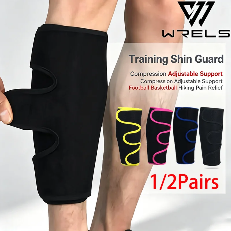 Sports Shin Support Brace Compression Adjustable Shin Guard Leg Protector Pain Relief Football Basketball Training Shin Sleeves