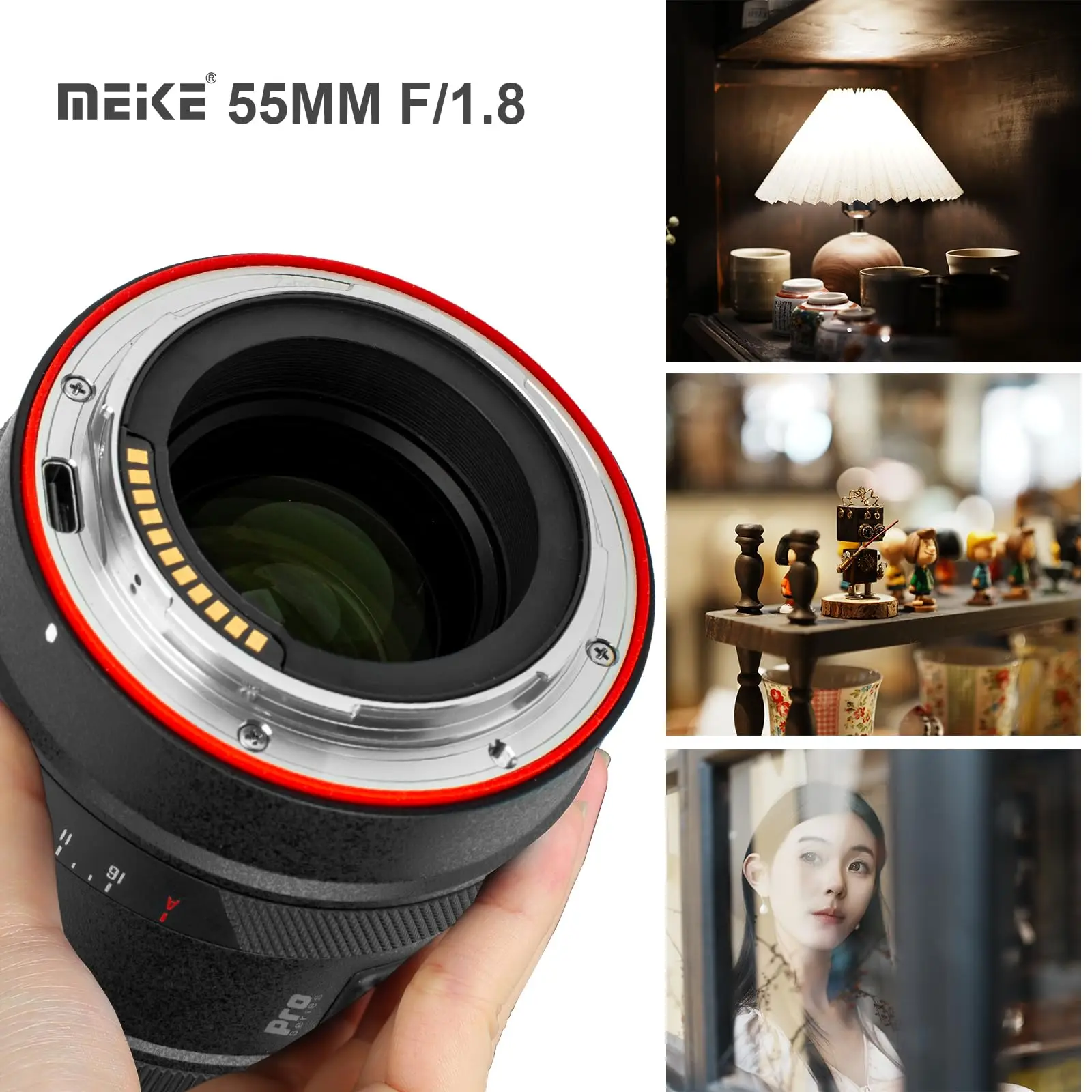MEKE Meike Pro Series Full Frame ความละเอียดสูง 8K AF 55 มม.f1.8 Pro Portrait เลนส์สําหรับ Sony E Nikon Z Lumix L Mount กล้อง