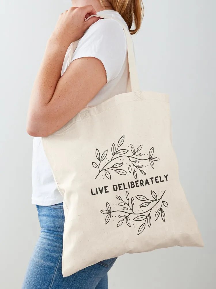 Live Deliberately // Dead Poets Society Tote Bag Canvas bag for women Lady bags shopper bag women canvas for beach