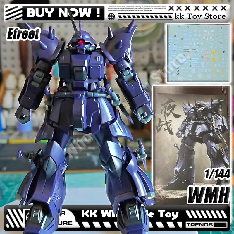 In Stock WMH Model JMS 1/144 HG Efreet Nacht Assembly Model Kit MS-08TX/N Collection Action Figure Plastic Model Customized