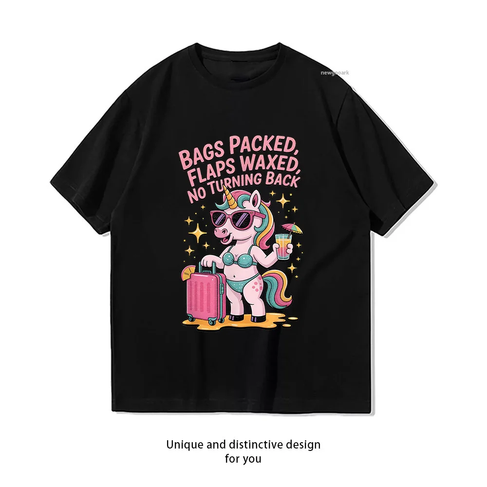 Bags Packed Flaps Waxed T-shirt Woman Man Summer Cotton Graphic T Shirts Adult Streetwear Camisetas Tops Tee S-3XL Short-sleev