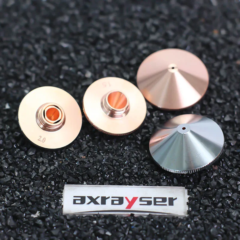 Axrayser หัวฉีดเลเซอร์สําหรับ Precitec WSX เครื่องตัดไฟเบอร์ Single Double Layer Dia.28mm Calibre 0.8-4.0 มม. ชุบโครเมี่ยม P0591