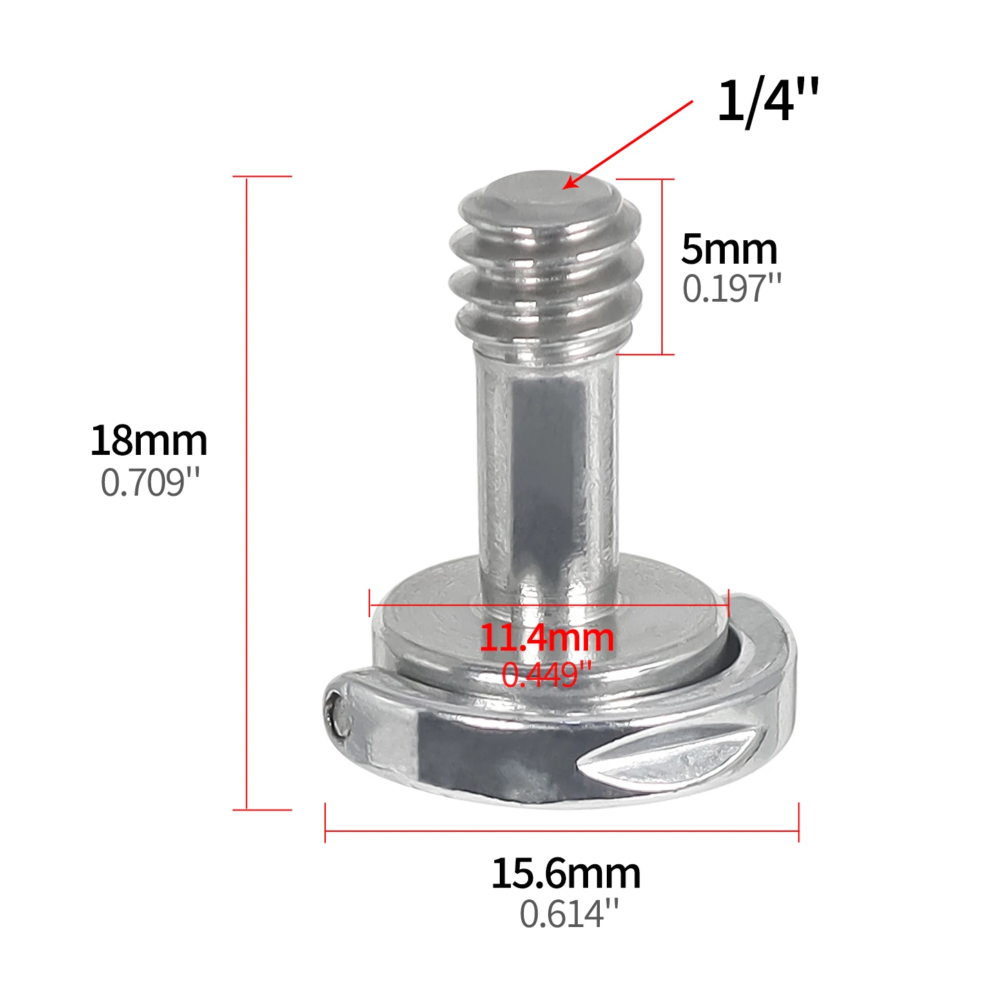 1/4 Zoll D-Ring Kamerahalterung Schraube Schnellwechselplatte Adapterschraube für Stativ Einbeinstativ Kugelkopf DSLR Fotofotografie Fest – Detail 13