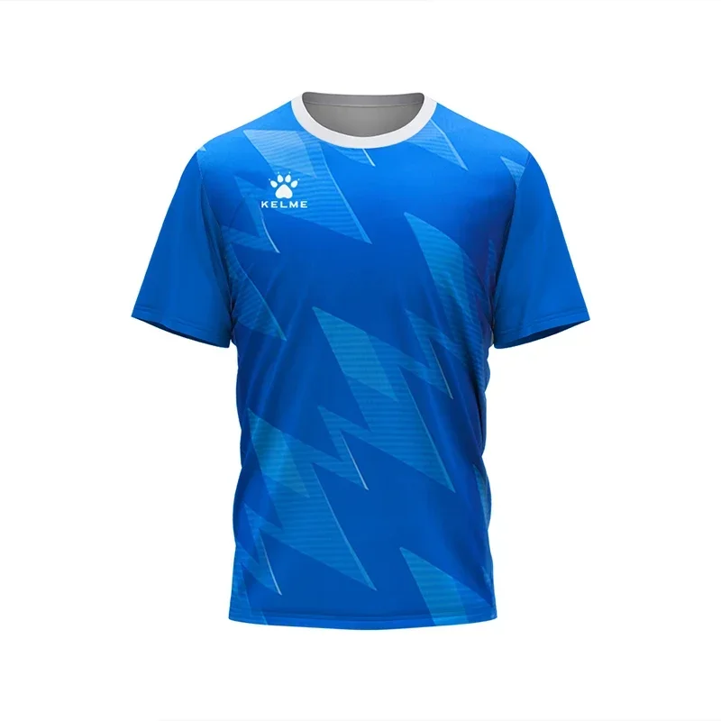 New Summer 2024 Kelme Sports Shirt Men\'s Tennis Training Wear Comfortable Breathable Plus-size Quick-drying Top