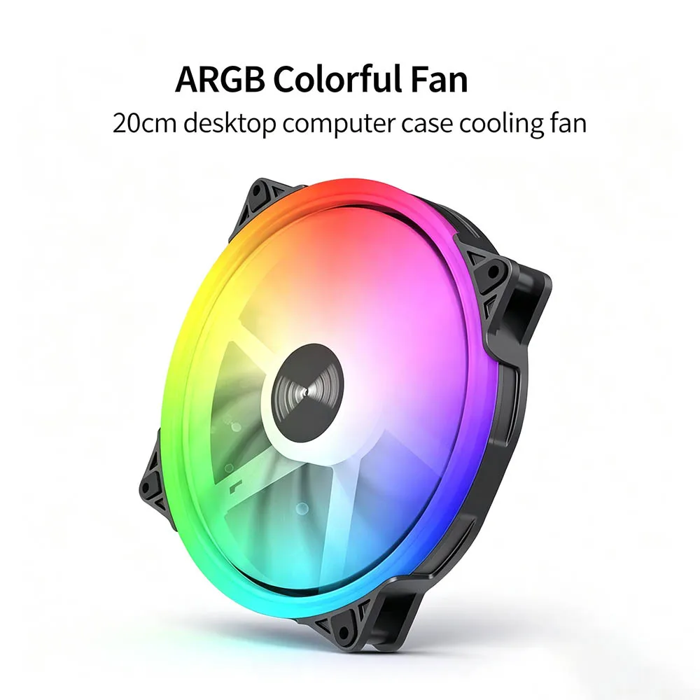 200mm Addressable RGB Case Fan High Airflow 11‑Blade Hydraulic Bearing 12V PWM 4PIN 5V 3PIN Cooling Fan for Desktop PC Chassis