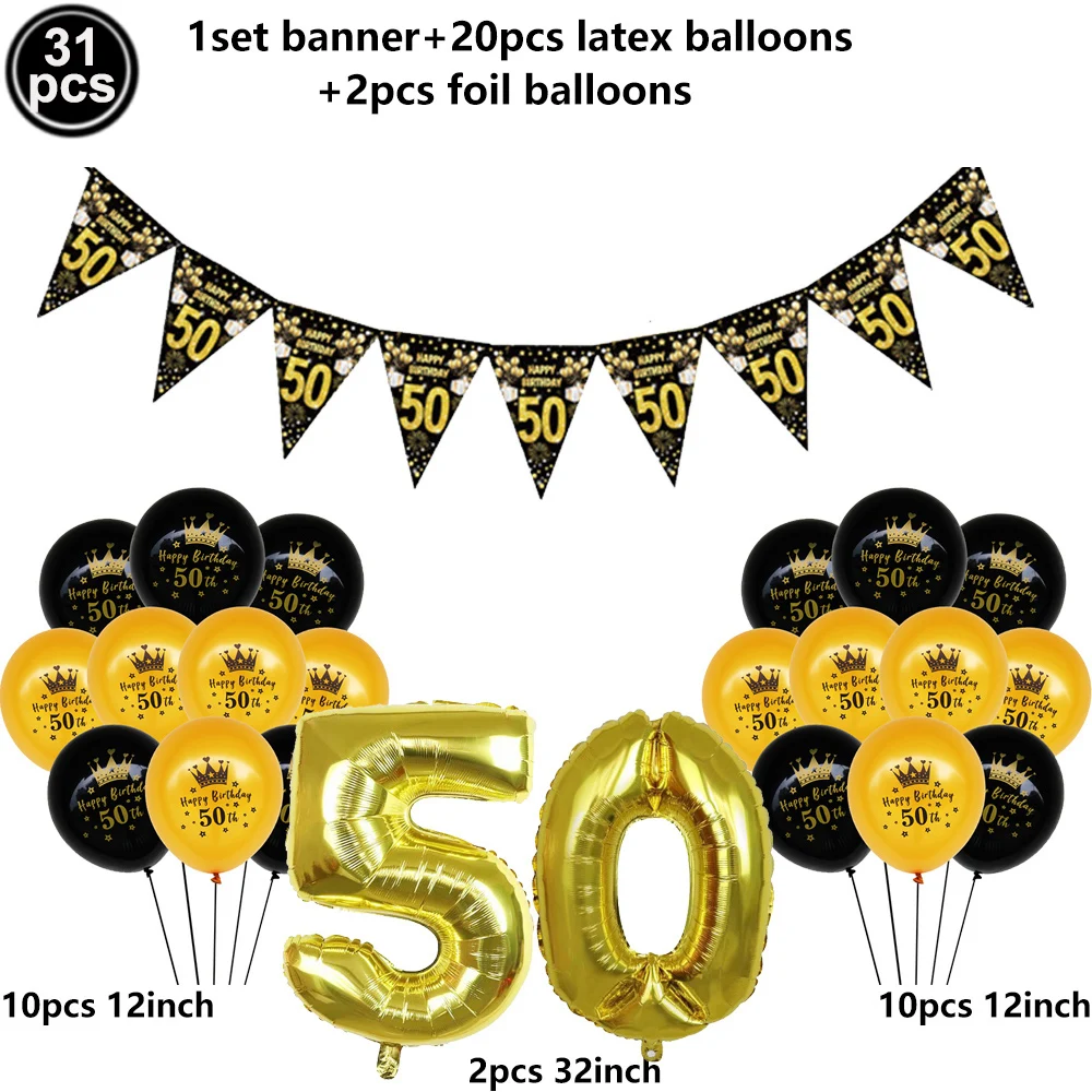 50. Geburtstags-Dekorationen für Männer und Frauen 50 Jahre Alt Pappteller Servietten Becher Geburtstagszubehör 1976 Themen-Party Tischgeschirr – Detail 2
