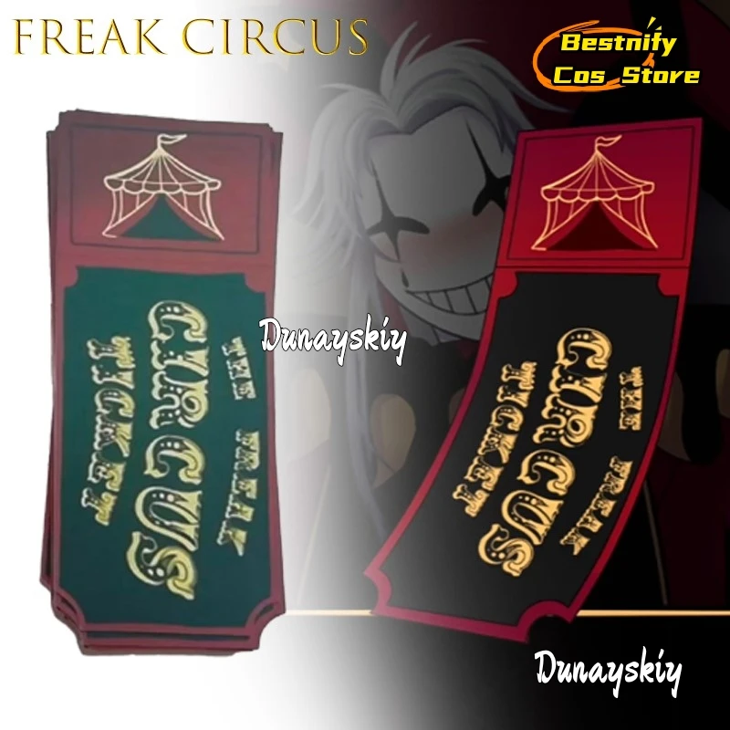 BFreak بطاقة تذكرة السيرك أحمر أخضر وردي أنيمي تحصيل عالية الجودة تأثيري الحدث البضائع هالوين Kawaii {Bestnify Cos}