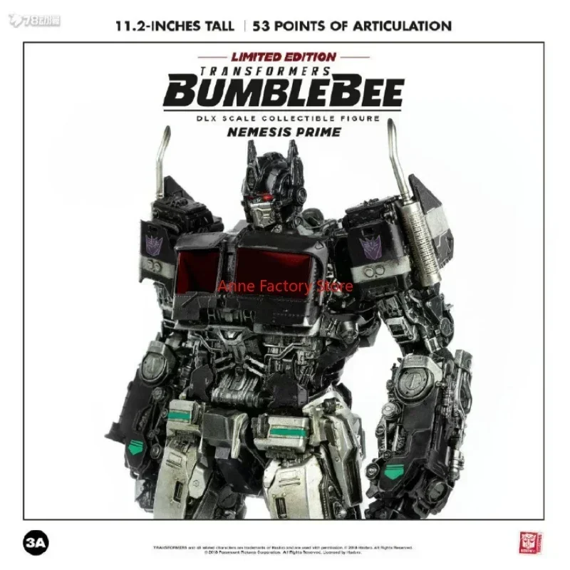 Neue Original Threezero 3A DLX Transformation Nemesis Prime Limited Edition 11,2 Zoll/28,5 cm Actionfigur Spielzeug