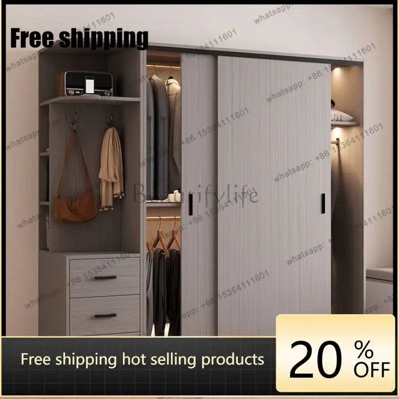 LJY Items European Wardrobes Closet Wooden Tall Nordic Drawers Storage Wardrobes Adult Cute Saving Guarda Roupas Furniture For H