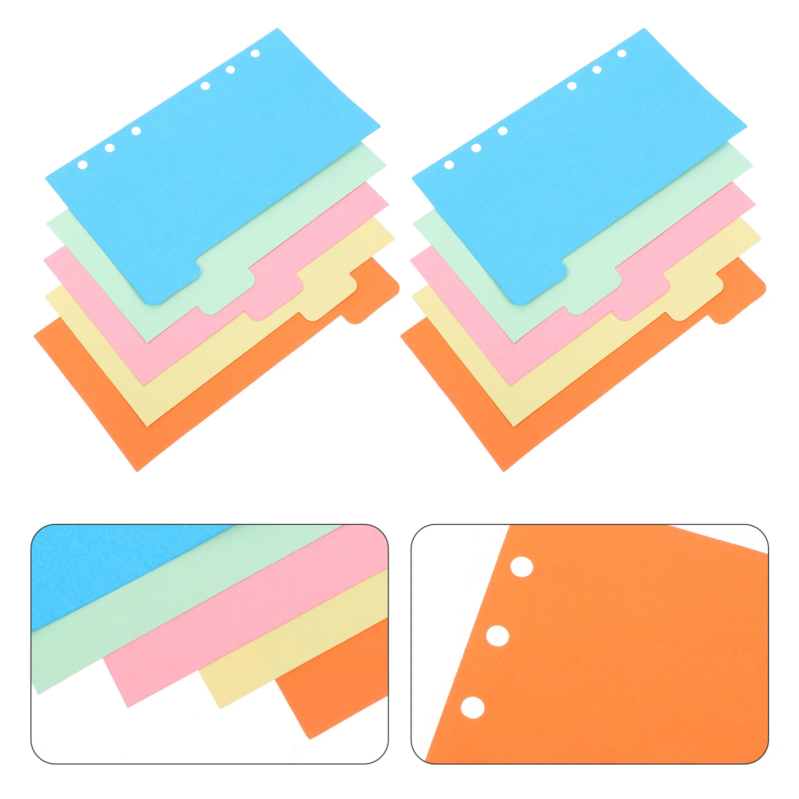 

30 pcs Pocketbook Loose Leaf Papers Replacement Core 6-Hole Index Dividers For School Stationery Notebook Planner Tab Divider