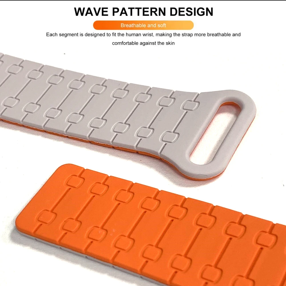 22 مللي متر حلقة مغناطيسية سيليكون حزام الساعات ل AMAZFIT BIP 6 5 وحدة التوازن 2 لينة حزام GTR 4 3 2e ستراتوس 3 الفهد سوار رياضي
