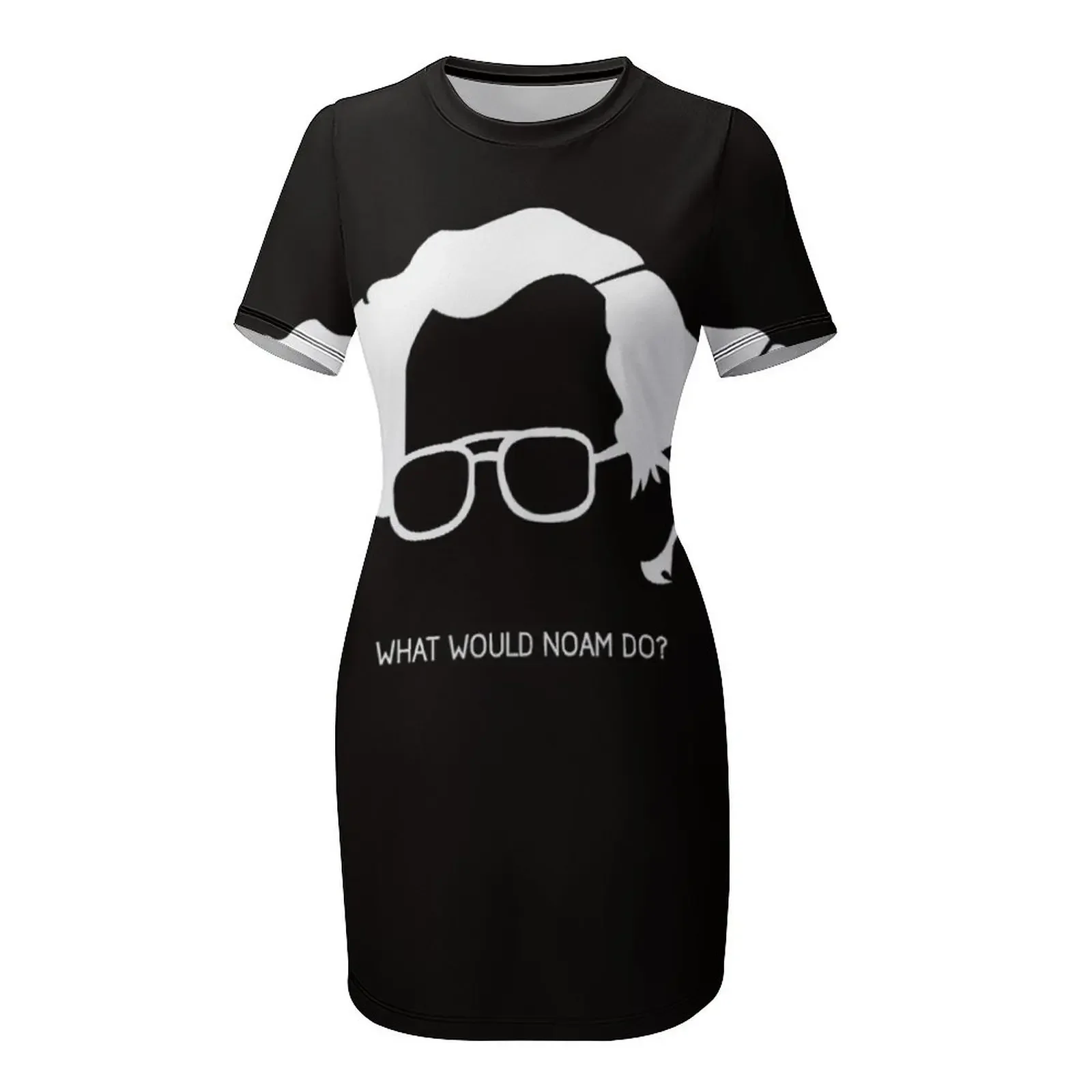 Noam Chomsky camiseta clásica vestido de manga corta vestidos de verano mujeres 2024 lindo vestido de verano mujeres 2024