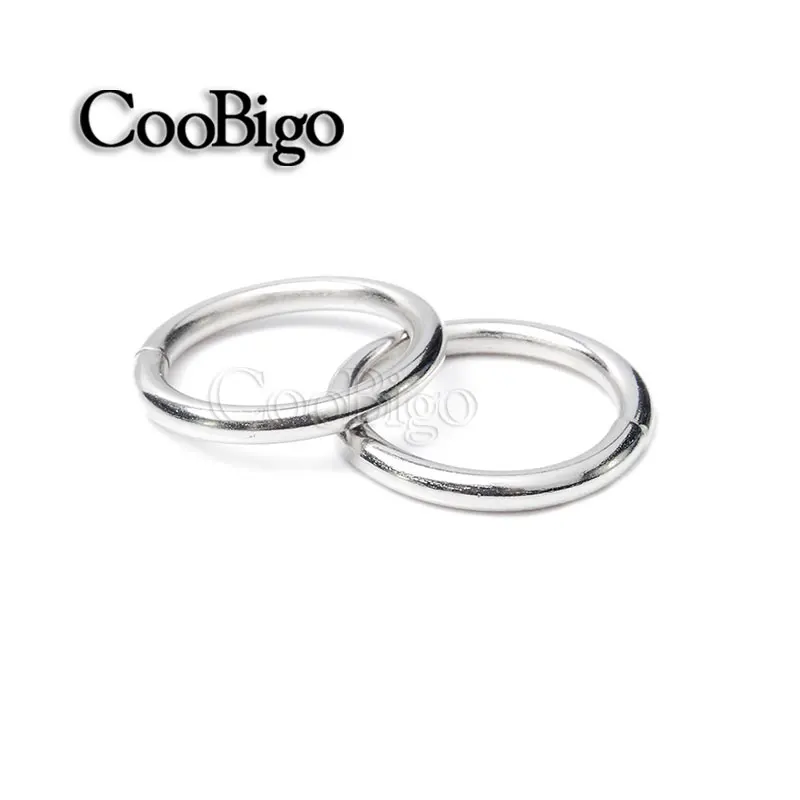 5pcs Round Loop O Shape Ring Buckle Circle Connector Keyring Keychain Belt Bag Strap DIY Craft Accessories 2 Colors Metal