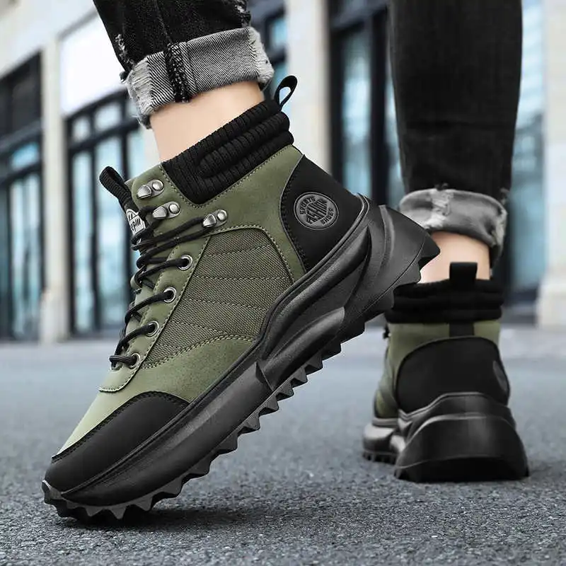 Winter Thick Heeled Loafers Shoes For Mens Male Boots Shoes Boots For Mens Sneakers Sport 2025outdoor Shows - Image 5
