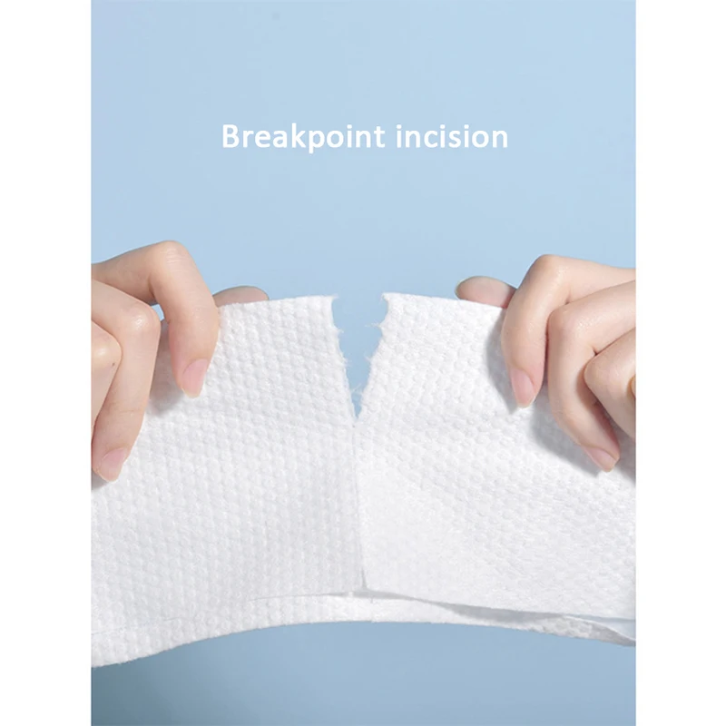 Toalla de limpieza Facial desechable, paño suave de algodón grueso, paño de lavado para el cuidado de la piel, rollo de pañuelos, 40 hojas