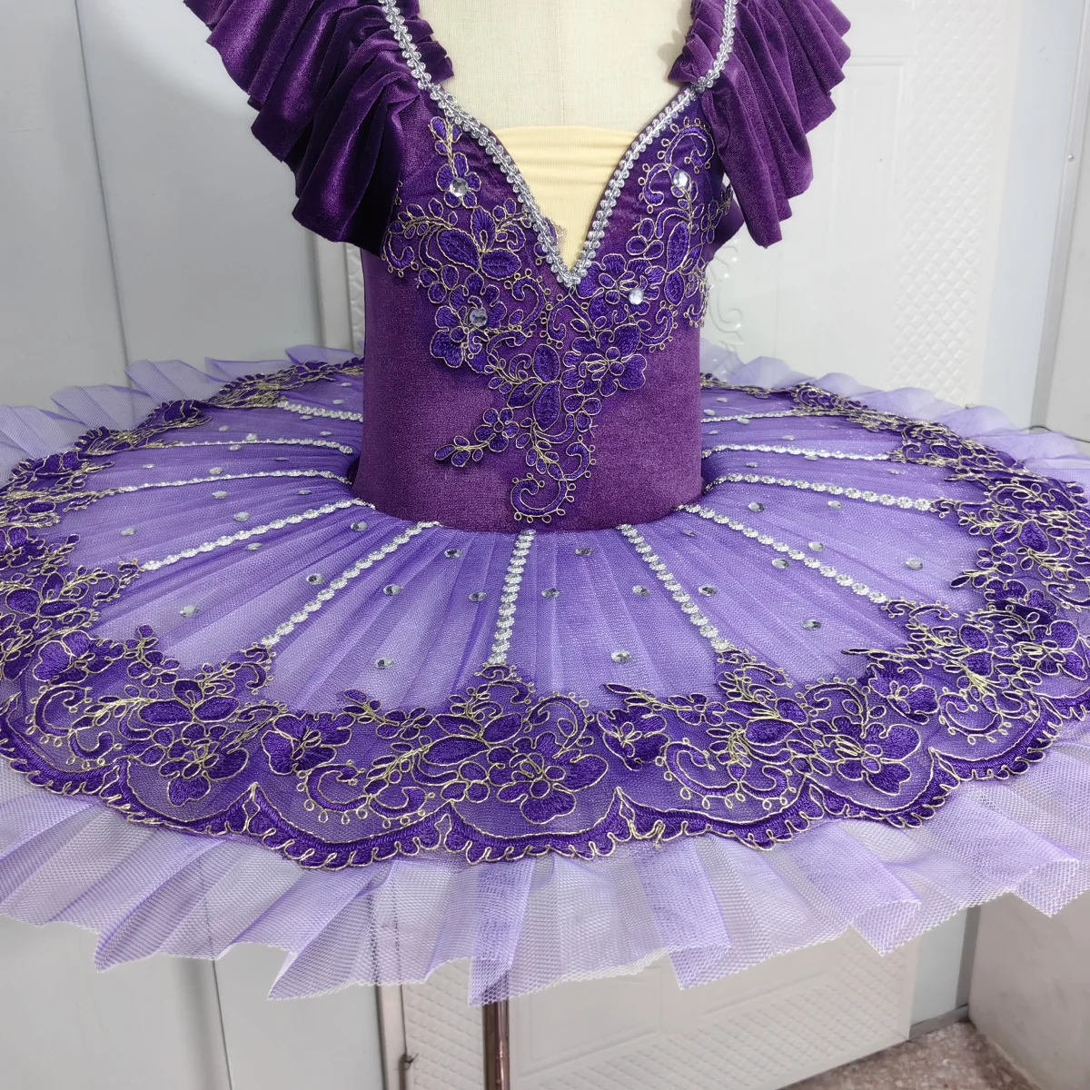 Panqueca de cisne infantil tutu, fantasia de champanhe, vestido de bailarina profissional, roupa de menina, criança, 2024