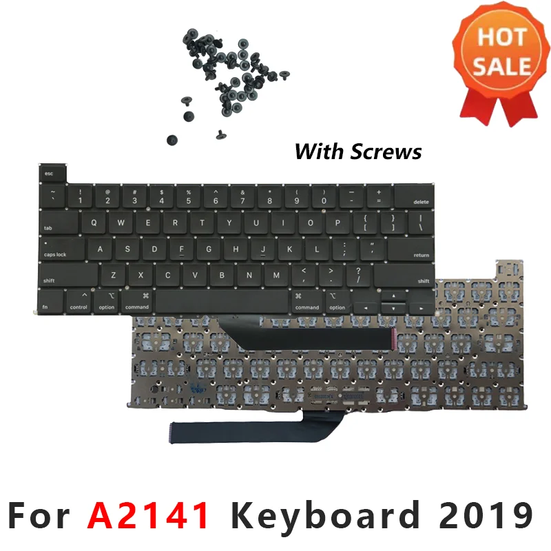 

Новая клавиатура A2141 для MacBook Pro Retina 16 дюймов, 2019 год, США, Великобритания, JA SW PO SP FR, раскладка GER RU IT AR