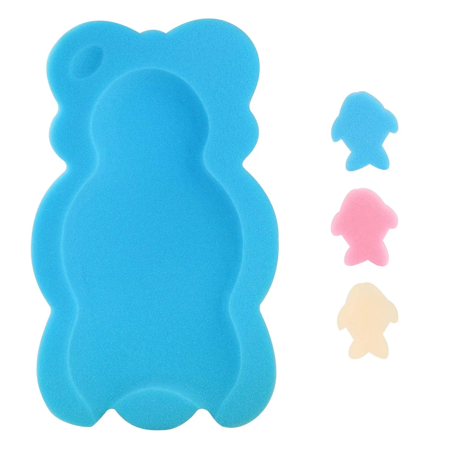 

Baby Bath Cushion Infant Sponge Mat, Toddler Newborn Bath Pad - Blue