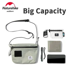 Naturehike 3L Ultralight Storage Bag Outdoor Leisure Fashion Woman/Man Satchel Waterproof Zipper Adjustable Rope Buckle Pocket