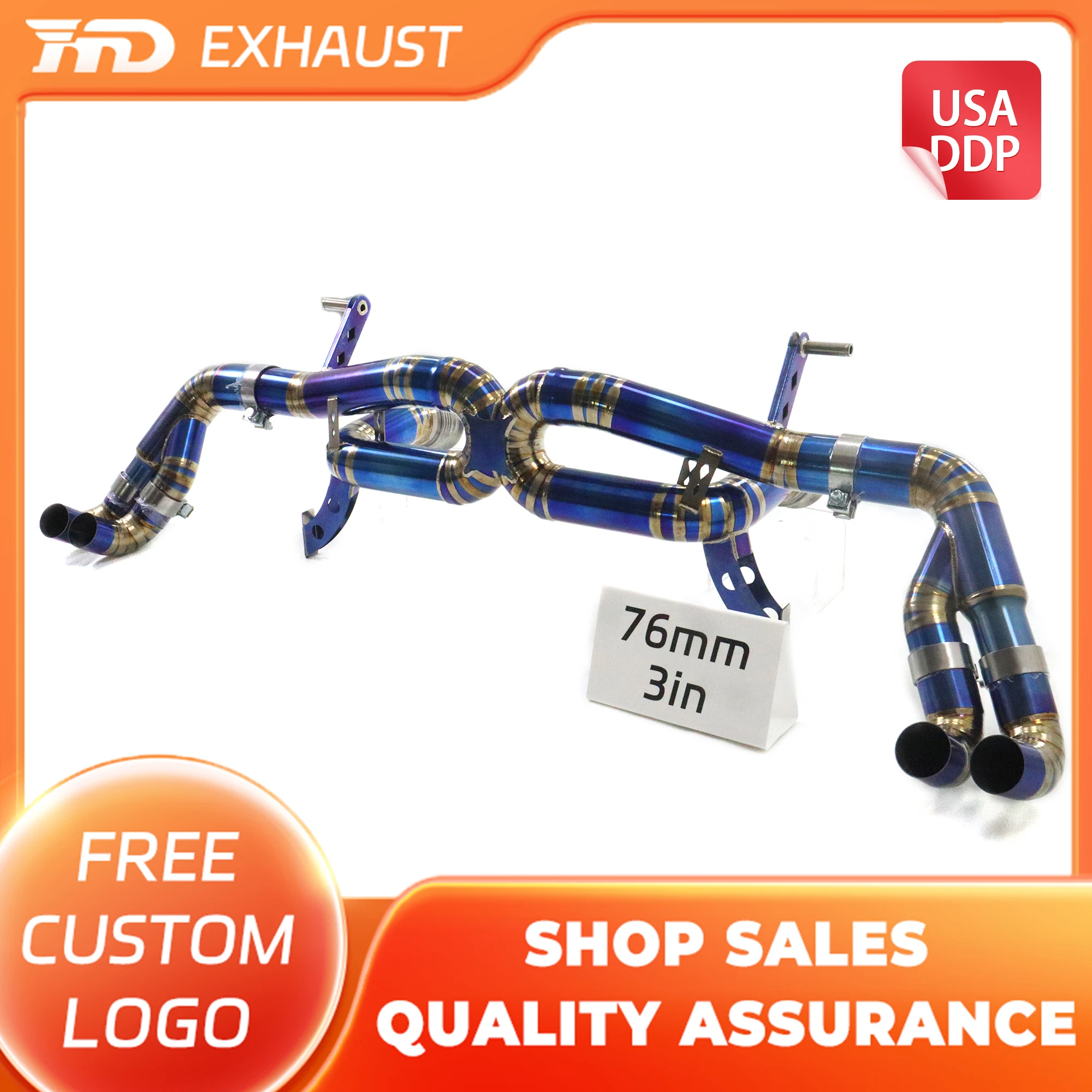 

HMD Exclusive Customization Titanium Exhaust Catback for Audi R8 V10 5.2L Muffler With Vacuum Valve Performance Car Parts