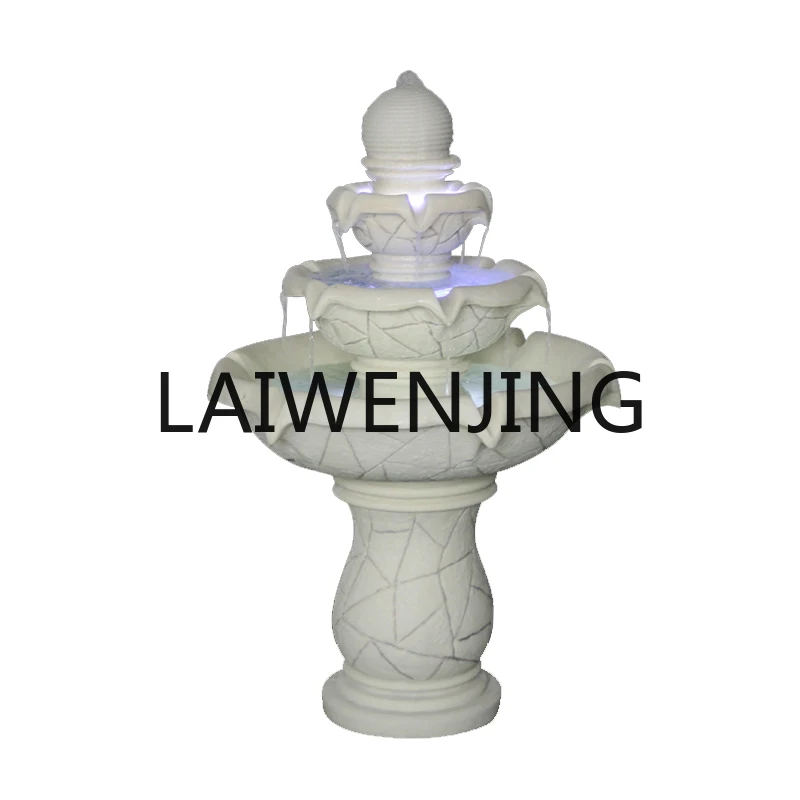 

RWJ Large Floor Fish Pond Fountain Water Three-Layer Water Landscape Decoration Humidifying Ornaments