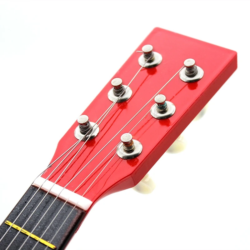 Mini Guitarra pequeña de tilo con cuerdas de selección, instrumento Musical, juguete para niños, regalo para niños, 23 pulgadas, 6 cuerdas